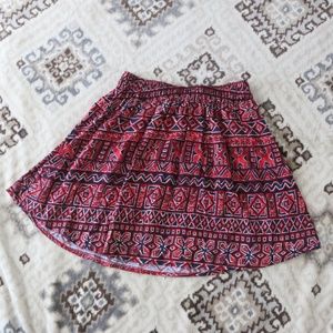 Hollister Tribal Print Skater Skirt